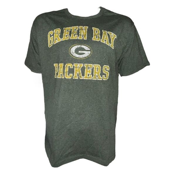 NFL Green Bay Packers Mens Graphic T-Shirt Logo Yellow Large EUC - Picture 1 of 6